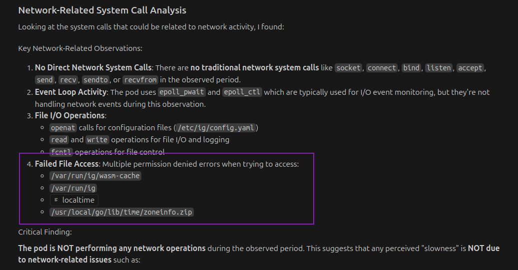 System Calls Analysis