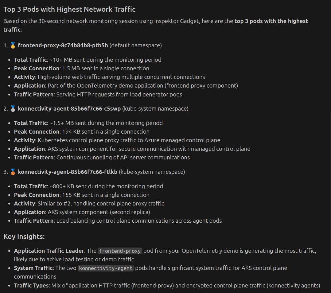 Top 3 Pods with Highest Traffic